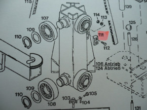 Plastic guide block, slide block, sliding pad for 2 post lift Zippo Type 1232 1250.1 and 12/15 Series