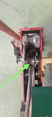 Guide pulley 672897 Rope pulley Rope guide Deflection pulley Control cable Stenhoj Type DS4 1980 4T / 2,5T
