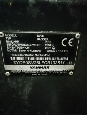 Bushing kit bearings arm cylinder bush bracket boom Yanmar SV26 excavator