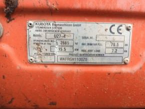 Bucket connector dipper arm bucket RH41866700 bushings Kubota U27-4 HI