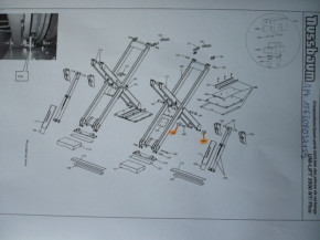Sliding disc sliding piece sliding block nussbaum Unilift UNI-Lift 3500 NT / Plus - 5000 NT / Plus - 5000 CLT / Plus - GSM / lower end is installed