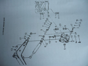 pin set bracket boom Yanmar B15 mini excavator ADA00301