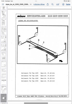 Set of ropes cable control cable steel rope safety rope Zippo 2305 2205 2306 2405 lift