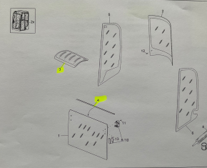 Strip strap front windshield glass cab Wacker Neuson ET24 mini excavator 1000124877