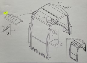 Roof window glass cabin Wacker Neuson ET24 mini excavator 1000263523
