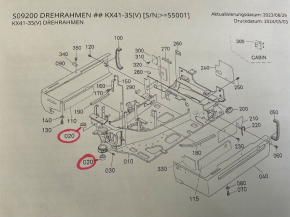 Boom arm bolt set bushings pins rings pin set bucket Kubota KX41-3V KX36-3