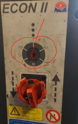 Rotary knob switch switch missing button MAHA ECON 2 II lift