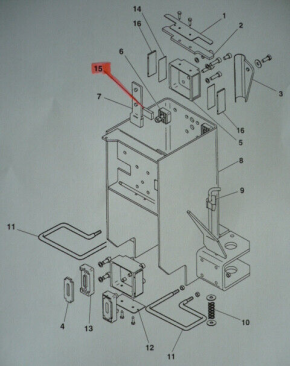Rear felt for pallet truck 2 column platform Ravaglioli RAV KPN 234 - 315 KPS KPX