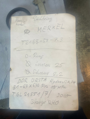 gasket kit, seal kit for VEB 1.5 tons DDR Takraf Car Lift / Takraf Lunzenau scissor lift (rod = 40 mm diameter) / MZG 40 / MDK 504