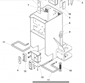 sliding pad with holder, sliding block, sliding element for Beissbarth Romeico R 224 until R 236 lift