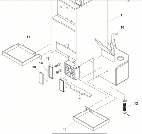 Alu central holder slide guide lifting slide guide Ravaglioli RAV KPN KP126