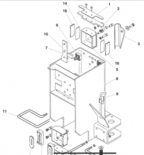 sliding pad with holder, sliding block, sliding element for Beissbarth Romeico R 224 until R 236 lift