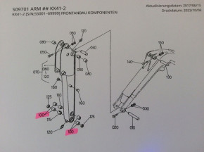 Steel bush bearing bush bucket bush Kubota KX41-2 mini excavator 6942166630 6872166630