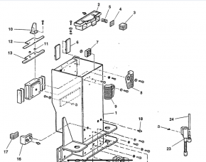 a pair sliding pads, sliding block, sliding element for Beissbarth Romeico R 224 until R 236 lift