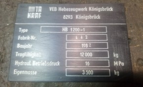 Gasket/Seal Kit – GDR VEB Hebezeugwerk Königsbrück – Scissor Lift HB 1200-1