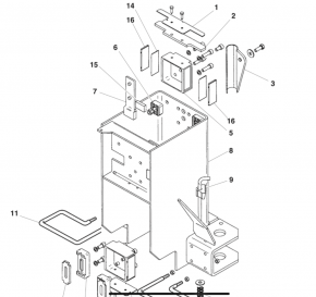 Central bracket slide guide for Beissbarth Romeico R 224 to R 236 lifting platform