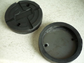 lift pad, rubber pad, rubber plate for IME Autolift (125mm x 28mm, with steel insert)