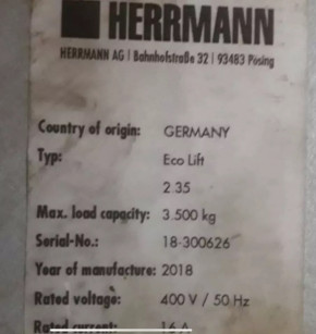 AT80BX-4-203 2.4 Kw electric motor Herrmann pulley drive spindle ECO LIFT 2.30 / 2.35
