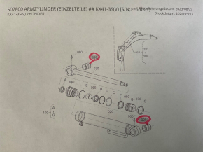 Boom arm bolt set bushings pins rings pin set bucket Kubota KX41-3V KX36-3