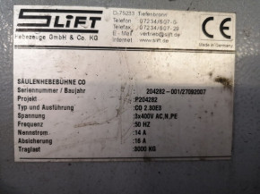 flange bearing for upper spindle bearing for Slift lift type Typ CO 2.30 E3 / CO 2.35 E3 / CO 2.35 E3 / CO 2.40 / CO 2.50 (1x radial insert ball bearing + bearing flange bzw. four-point contact ball bearings)