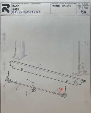 Bushing / Connecting Piece for Cardan Shaft Joint Ravaglioli 2-Post Lift Models: RAV KPN326H, KPN327H, KPN305, KPS244, KPS234, KPS224, KPS327, KPS326