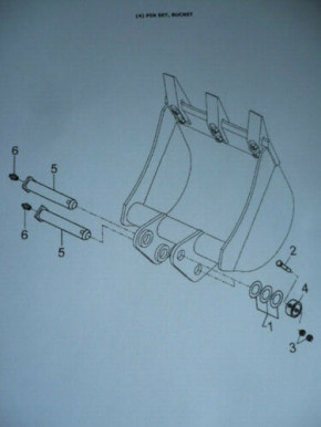 Spoon pin set pins rings Yanmar B22 mini excavator ADD00400